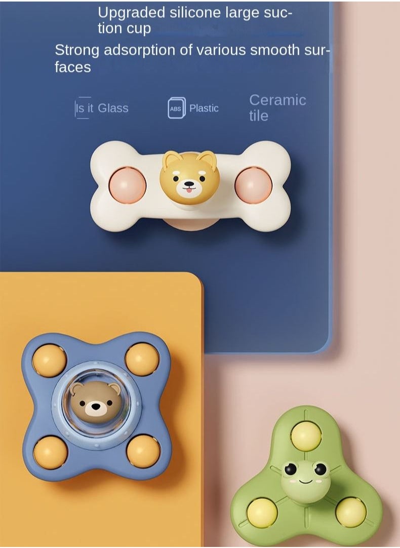 Beauenty - Toddler Spinner Toys, 3 Pack Learning Toys, Suction Cup Spinner Toy, Baby Water Toy for Bath Tub, Dining Table, High Chair - Image 1