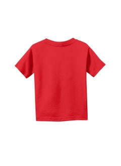 PRINTSHOP4ME Christmas Emoji Kids Red T-Shirt For Girls–Soft Cotton Round Neck Short Sleeve T-Shirt With Smiley Face Emoji–Great For Parties  - Image 4