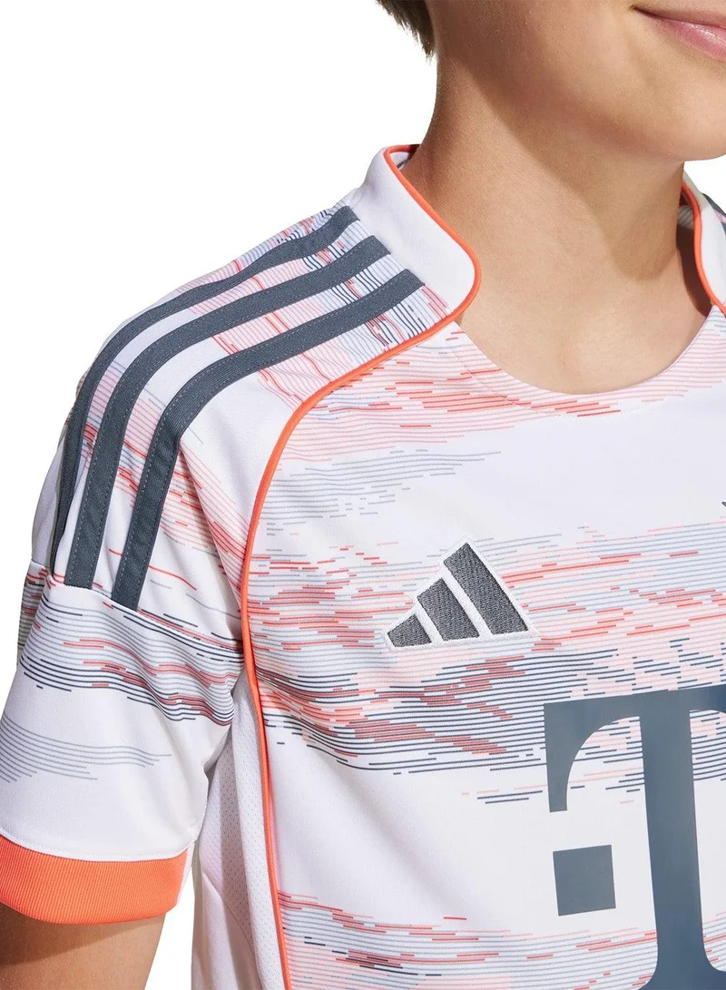 adidas قميص أبيض للأطفال بأكمام قصيرة