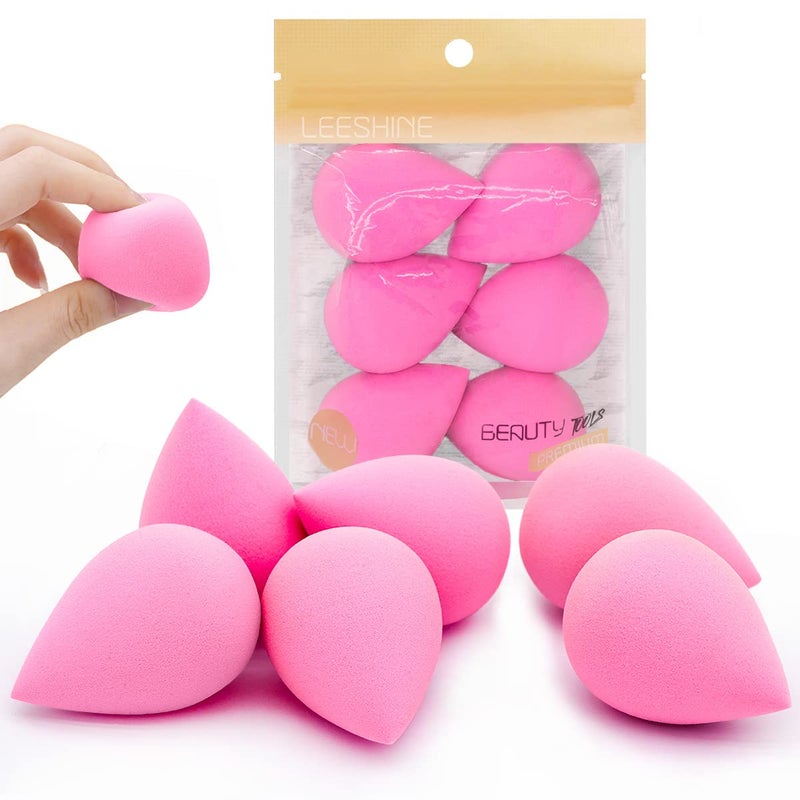 6 Pcs Makeup Blender Sponges Set  Soft Beauty Sponge Blending Blender for Foundation Cream and Powder LightPink
