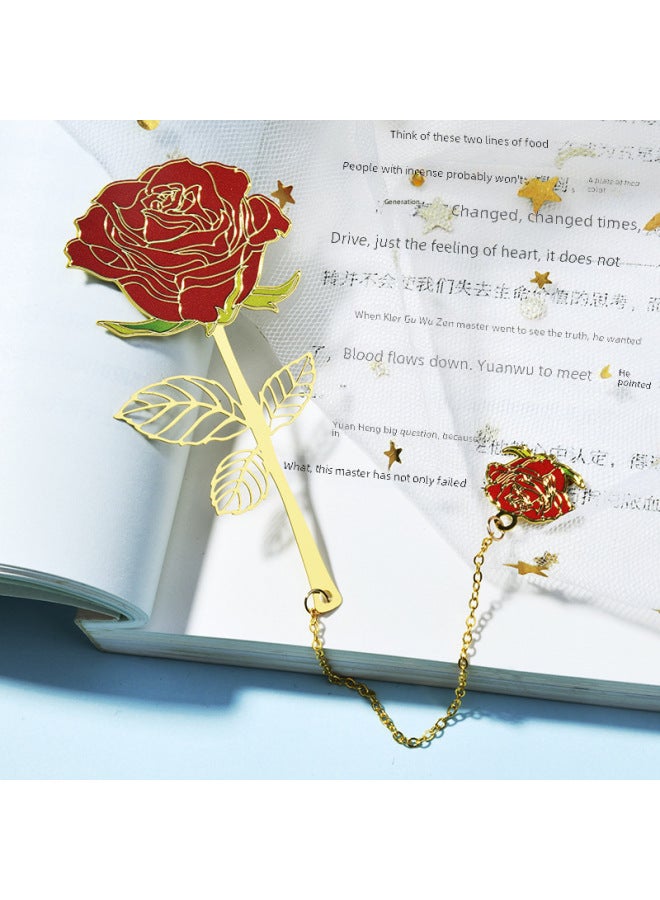 HELPS Creative Metal Painted Bookmark Chinese Style Brass Tassel Retro Student Exquisite Gift Bookmark - Image 3