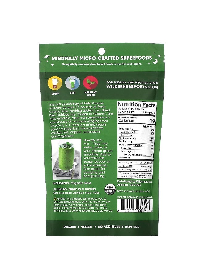 Wilderness Poets Wilderness Poets, Organic Kale Powder, 8 oz (226 g)  - Image 2