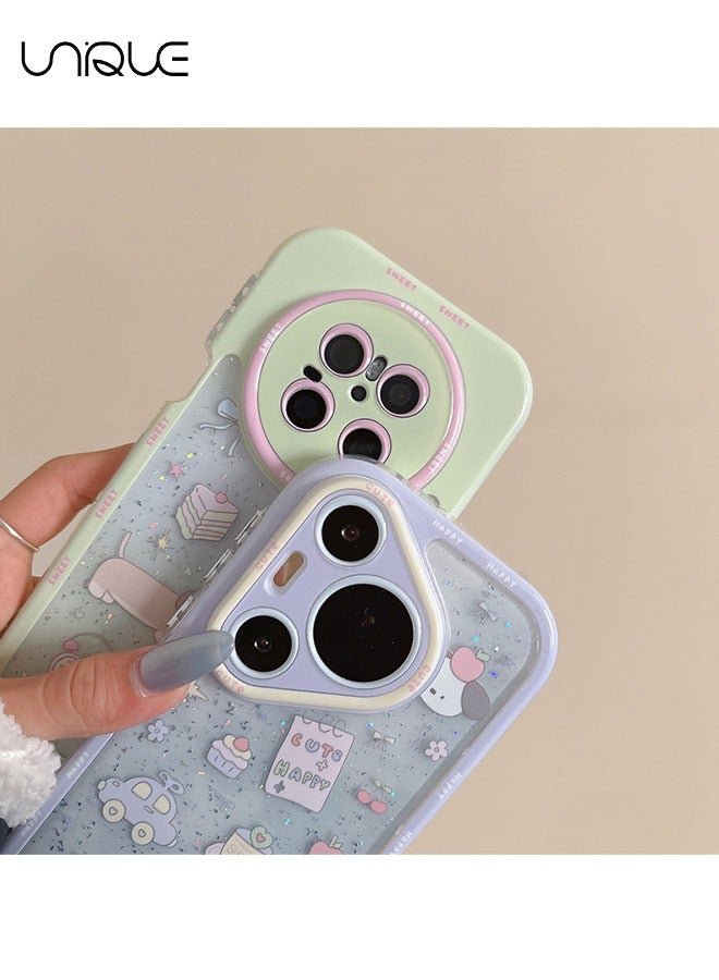 Unique For Huawei Pura 70 Pro Phone Case - Animal Paradise Phone Case - Lilac Phone Case - Stylish and Simple Phone Case - TPU Drop Protection - Image 2