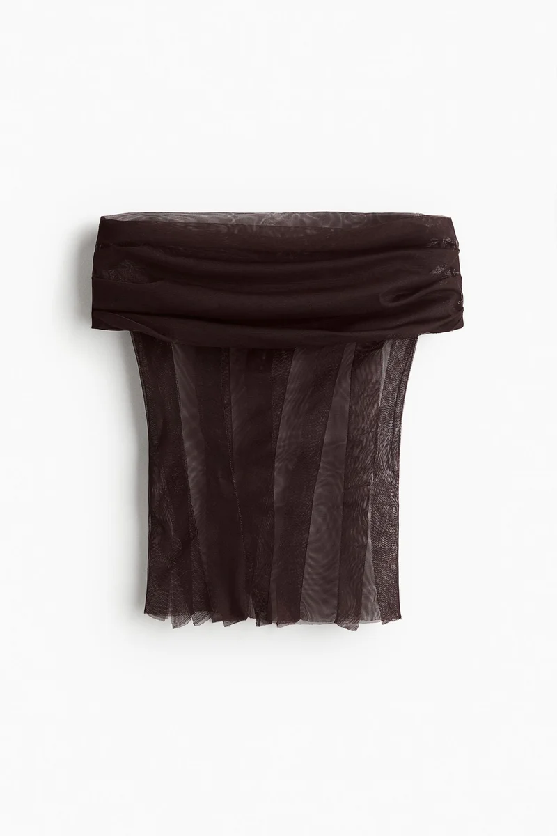 اتش اند ام توب شبكي مكشوف الكتفين