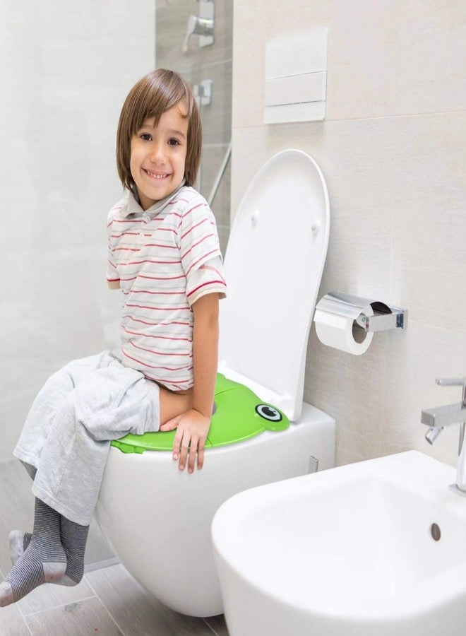 PURCHASE ZONE® Portable Potty Seat with Splash Guard for Toddler, Foldable Travel with Carry Bag, Non-Slip Pads Toilet Potty Training Seat Covers for Baby, Toddlers and Kids Boys Girls Travel, Blue - Image 2