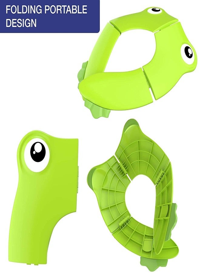 PURCHASE ZONE® Portable Potty Seat with Splash Guard for Toddler, Foldable Travel with Carry Bag, Non-Slip Pads Toilet Potty Training Seat Covers for Baby, Toddlers and Kids Boys Girls Travel, Blue - Image 4