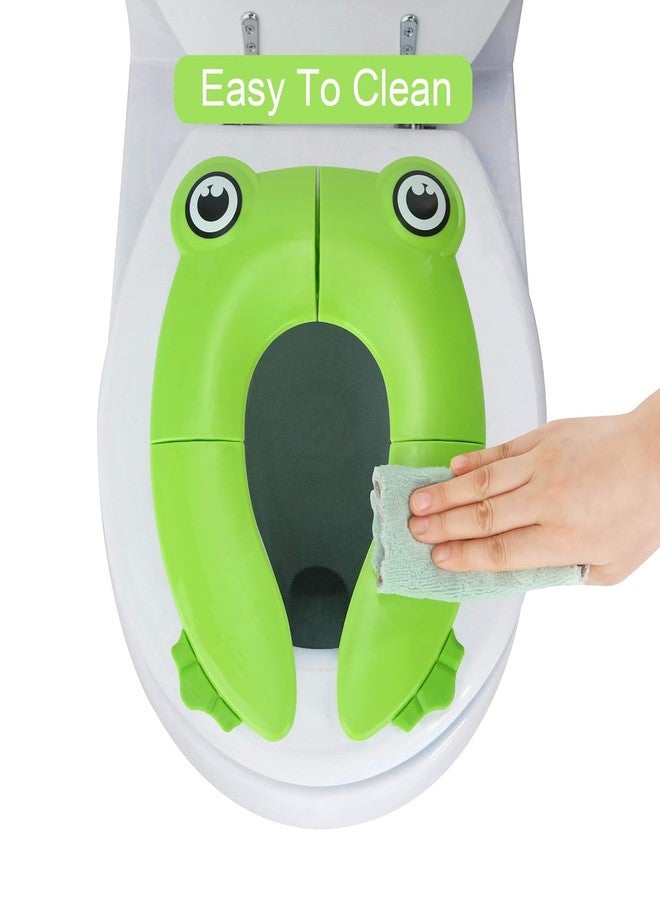 PURCHASE ZONE® Portable Potty Seat with Splash Guard for Toddler, Foldable Travel with Carry Bag, Non-Slip Pads Toilet Potty Training Seat Covers for Baby, Toddlers and Kids Boys Girls Travel, Blue - Image 5