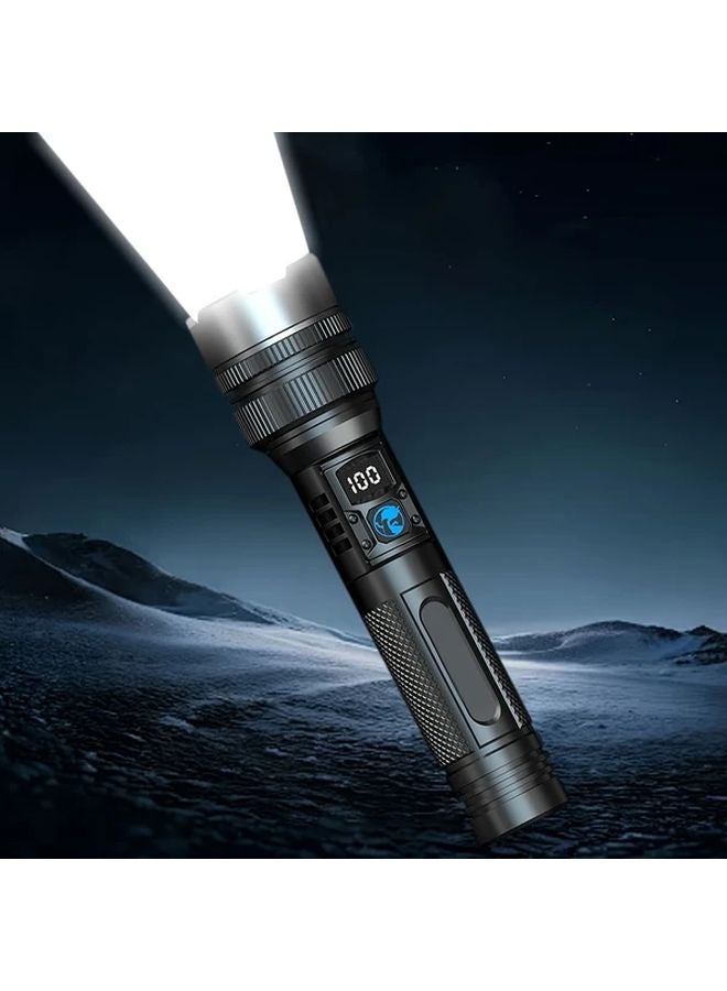 2pcs Ultra Bright LED Zoom Flashlight USB Rechargeable Portable Retractable Emergency Light For Camping Hiking Home - Image 2