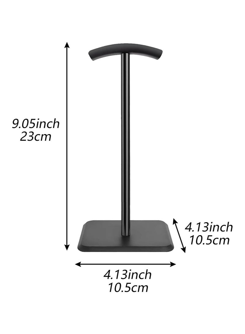 Headphone Stand, Universal Headset Display Rack Aluminum Holder with Flexible Headrest Gaming Headset Stand Earphone Stand for All Headphones Size - Image 2