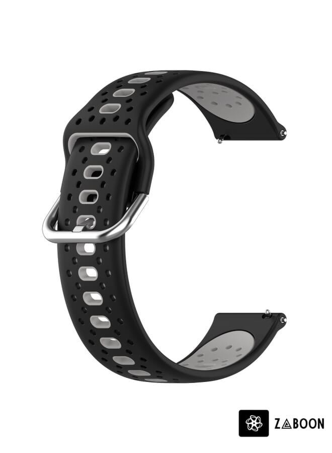 Zaboon Amazfit GTR Mini 20mm Breathable Two-Color Silicone Watch Band - Image 2