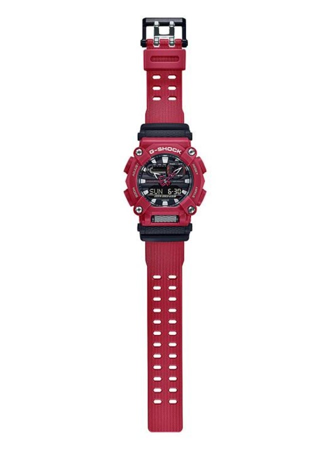 CASIO G-SHOCK GA-900-4ADR Analog-Digital Men’s Watch, Shock Resistant, 200M Water Resistant, Red Resin Strap - Image 2