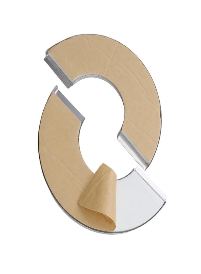 Tsnamay شفة تسنامي المنقسمة على الحائط، قطعتان، صفيحة دائرية من الفولاذ المقاوم للصدأ 304 لأنابيب بقطر 2.36 بوصة/60 مم، فضية - Image 4