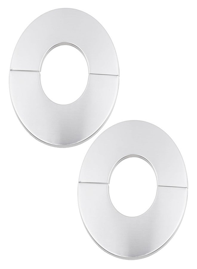 Tsnamay شفة تسنامي المنقسمة على الحائط، قطعتان، صفيحة دائرية من الفولاذ المقاوم للصدأ 304 لأنابيب بقطر 2.36 بوصة/60 مم، فضية - Image 1