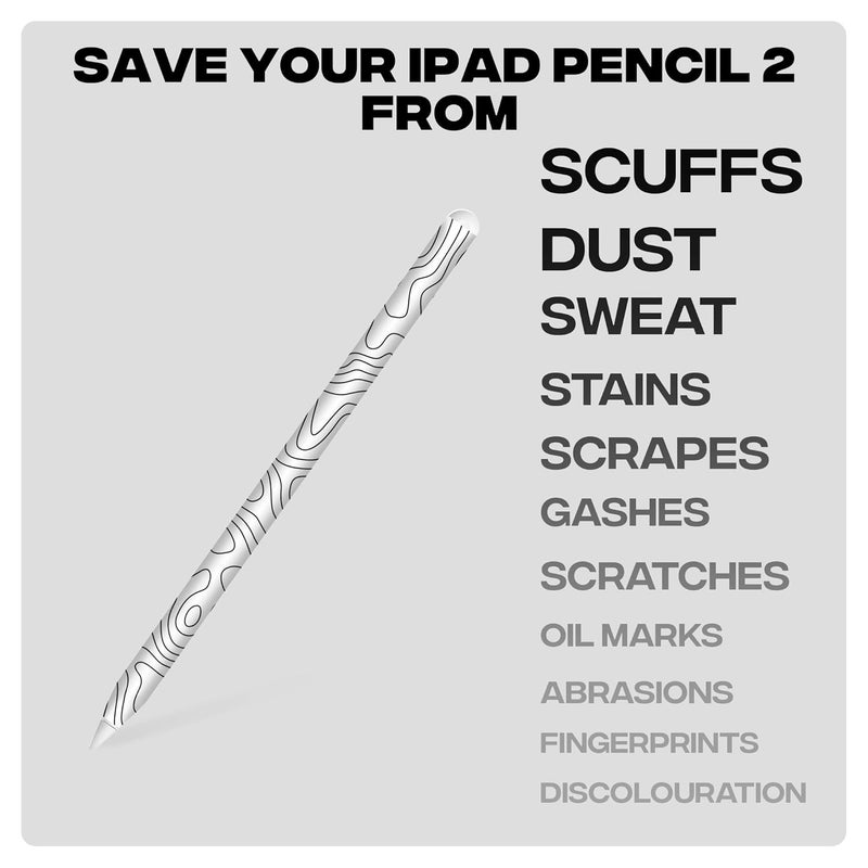 Capes ملصقات تغليف متوافقة مع قلم آيباد الجيل الثاني | تغليف فينيل 3M مقاوم للخدوش ودائم | ليس حافظة | متوافق مع الشحن اللاسلكي | إعصار - Image 2
