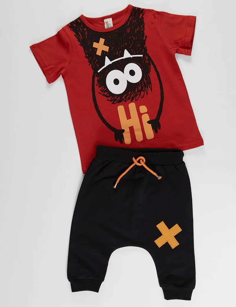 Denokids Hi Ponçik Boy Shorts Set