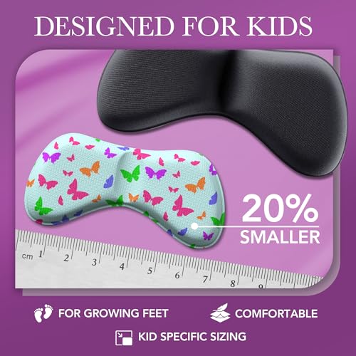Ballotte Premium Heel Cushion Pad, Heel Grips for Kids, Back of Feet Pads for Shoes That are Too Big, Foot Inserts for Boys/Girls, Arch Support Grips for Better Mobility - (Butterflies (4 Pack)) - Image 4