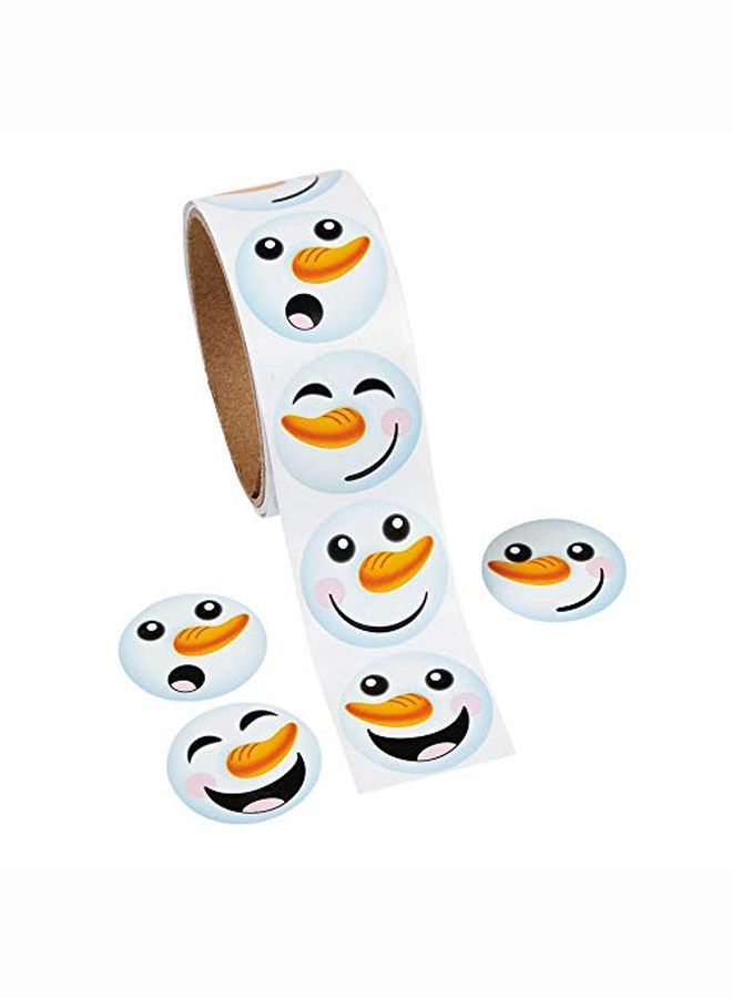 Fun Express Snowman Roll Stickers(100Pc) For Winter Stationery Stickers Stickers Roll Winter 100 Pieces - Image 2