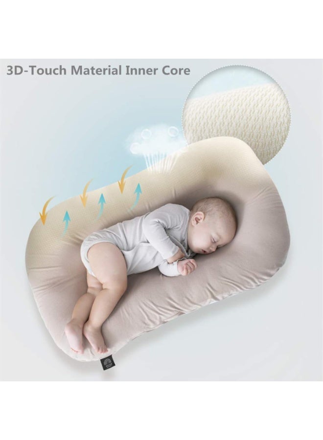 تابيت سرير أطفال محمول، سرير أطفال حديثي الولادة، عش نوم مريح للأطفال - غطاء مقاوم للغسل، رحم صناعي، سرير بيبي بيونيك لغرفة نوم الأطفال من عمر 0 ​​إلى 12 شهرًا (بني) - Image 3