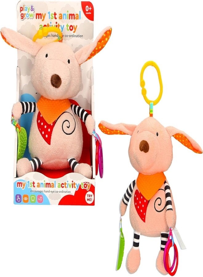 FabeKee My First Baby Toy,Soft Hanging Crinkle Squeaky Dangling Toy Car Seat Stroller Toys with Plush Animal C-Clip Ring for Infant Babies Boys and Girls (Self) - Image 5
