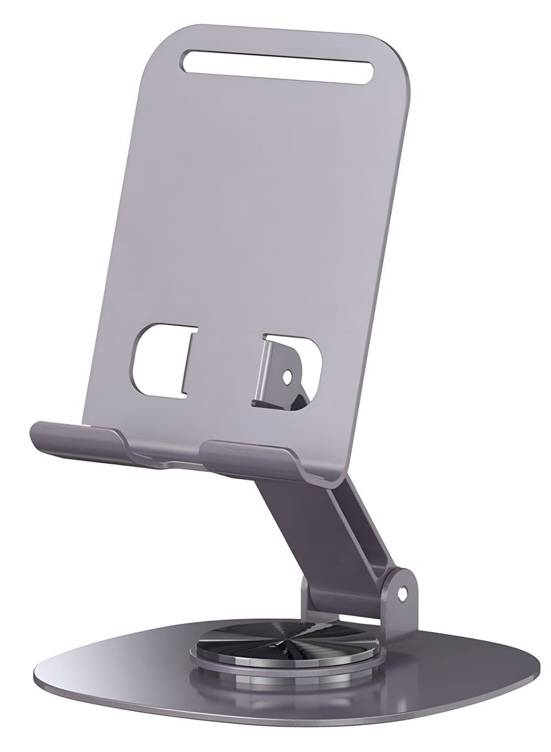 360°Rotating Phone Holder for Desk, Portable & Foldable Cell Phone Stand for Office & Kitchen, Adjustable Tablet Stand for All Mobile Phones, iPhone, iPad, Nintendo Switch