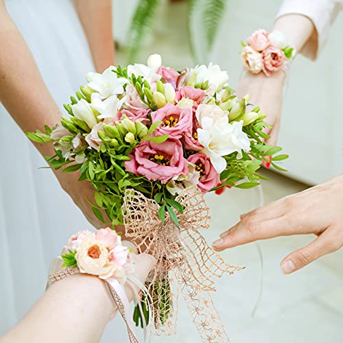 Mtlee 4 Rolls Burlap Ribbon Natural Jute Burlap Lace 1.6-2 Inch x 16.4 Yard Wrapping Ribbon for Crafts, Big Bows, Christmas Tree Ornaments, Wreaths, Outdoor Decoration, Gift Wrapping, Party DIY Home Decor - Image 4