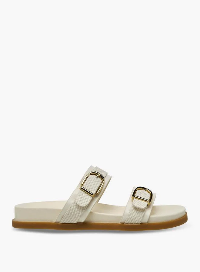 Flora Bella By Shoexpress Flora Bella Women Buckle Detail Slide Sandals