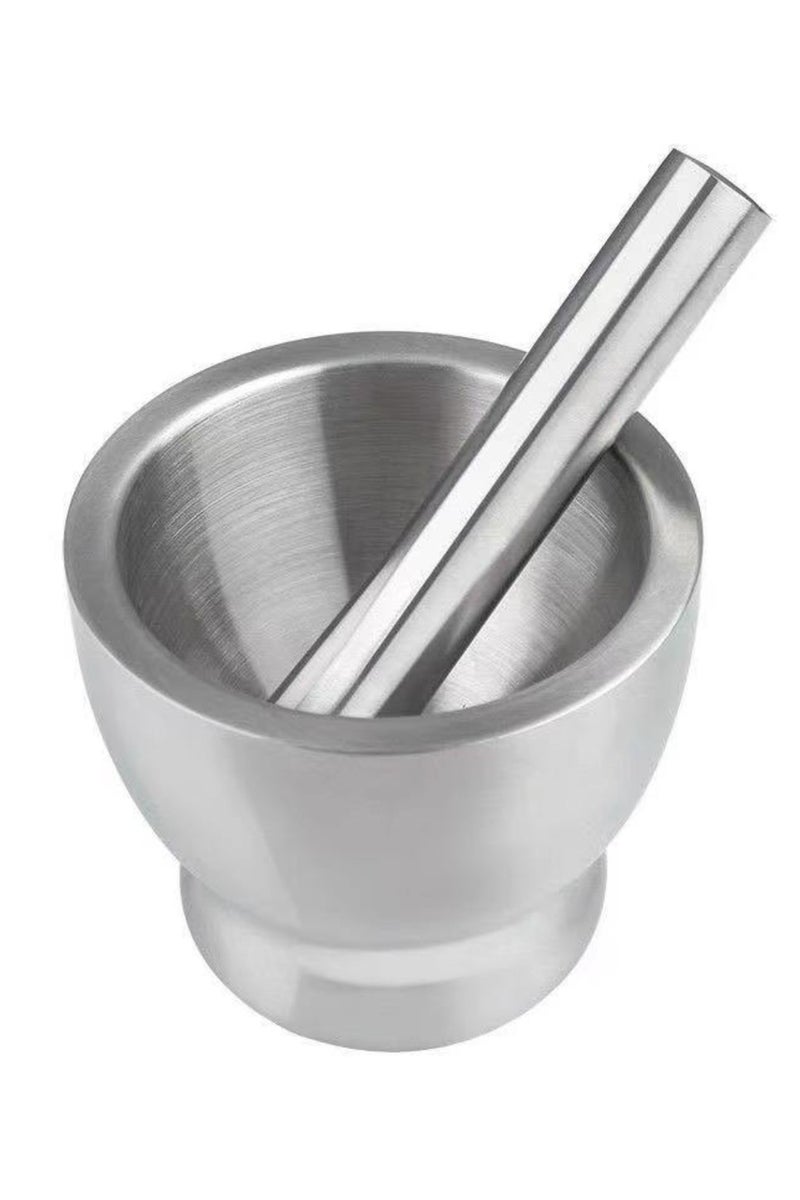 Tradeo Stainless Steel Spice Grinder Pill Crusher with Lid for Crushing Grinding Ergonomic Design with Comfy Grip,Grind all kind of herbs and spicec - Image 2