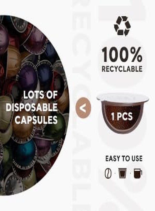 RECAFIMIL Foil Seals for Nes.presso V ertuo Pods - Foil Lids to Reuse Nes.presso V-ertuoLine Capsules - Aluminum Lids Seals Foil - Reuse your Nes.presso Coffee Capsules - Image 4
