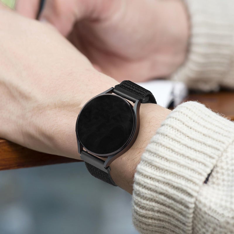 Meliya Nylon Band Compatible with Garmin Vivoactive 5/3/Venu 2/Venusq/Venue Watch Bands - Women Men, Adjustable Sport Replacement Strap for Garmin Smartwatches (Black) - Image 5