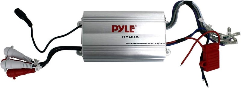 Pyle 400W 4-Channel Hydra Marine Micro Amplifier - Waterproof - RCA Input - 3.5mm Jack - MP3 - Soft Turn On/Off - Volume Gain Level Remote Control - Power Protection - PLMRMP3A - Image 2