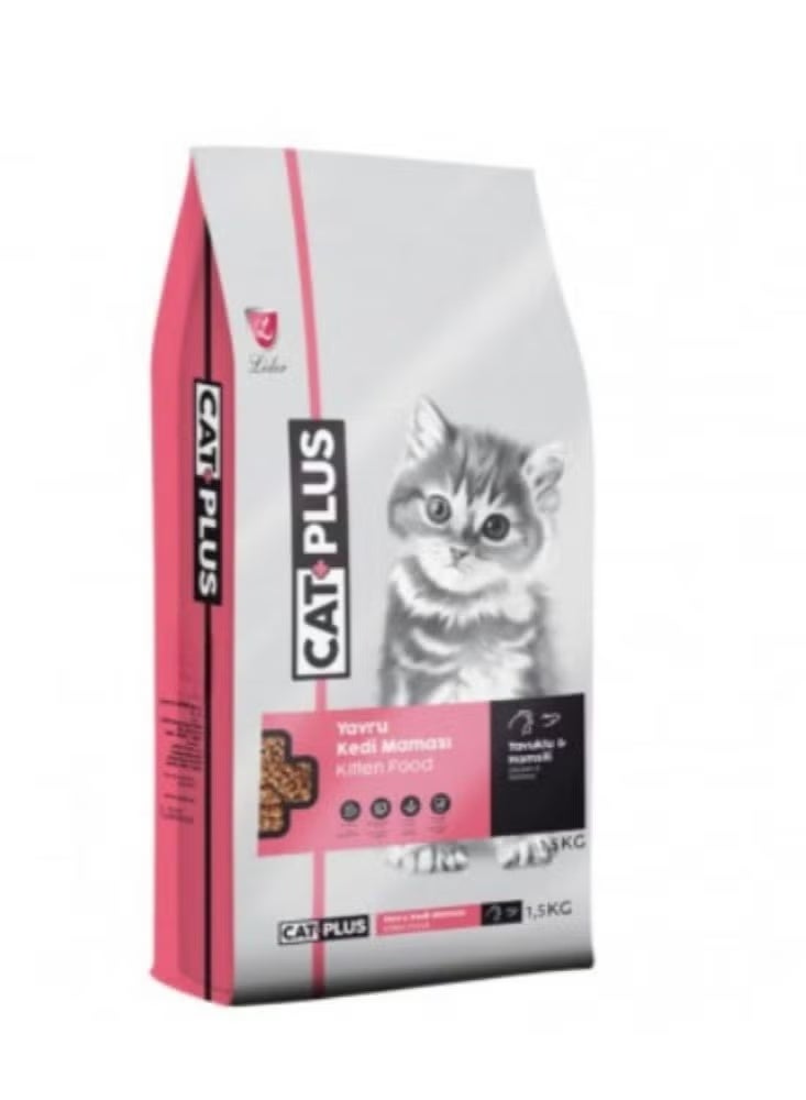 ليدير كات بلس اكل قطط جاف سوبر بريميوم للقطط الصغيرة الكتن بالدجاج و الانشوفي 1.5 كيلو