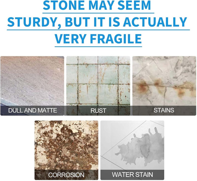 klarako Stone Stain Remover Cleaner, Stone Crystal Plating Agent, Marble Cleaner Stain Remover, Stone Crystal Plating Brighten Luster Agent Clean - Image 4