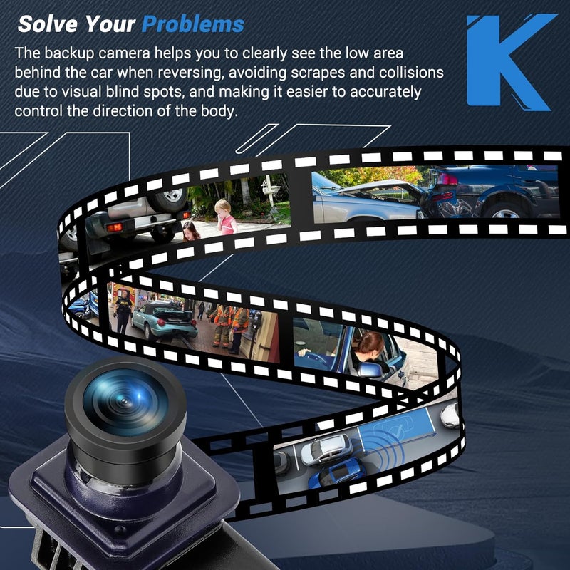 KUTTOLE HD Rear View Backup Camera for Ford Edge 2011-2015 & Lincoln MKX 2011-2013 - Image 2