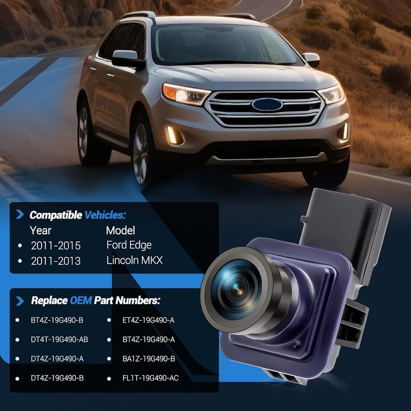 KUTTOLE HD Rear View Backup Camera for Ford Edge 2011-2015 & Lincoln MKX 2011-2013 - Image 3