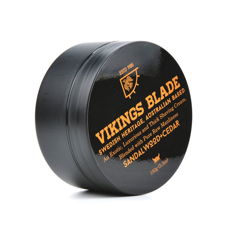 VIKINGS BLADE Luxury Shaving Cream, Sandalwood & Western Red Cedar, Silky Buttery Smooth, Surfactant Base. Refreshing, Clean, Close, FOAMING Shave Cream - Image 2