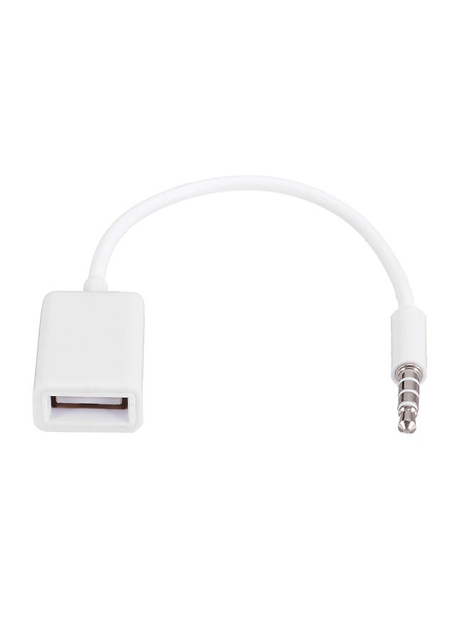 Generic USB Aux Audio Cable Adapter, 3.5mm Male Jack Plug to 2.0 Female Car Converter Cord, with OTG Cable Decode Function  - Image 1
