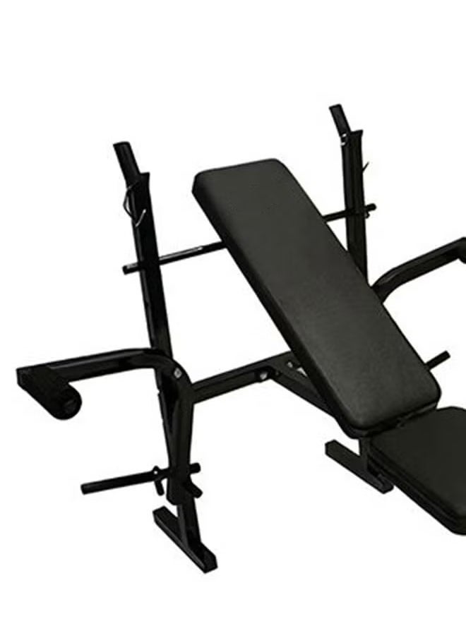 KUYING - Standard Weight Bench Workout Equipment for Home Gym Full-Body Workout, Bench Press Set Preacher Curl with Cylindricity Foam Elbow Support & Handle, Leg Developer - Image 1