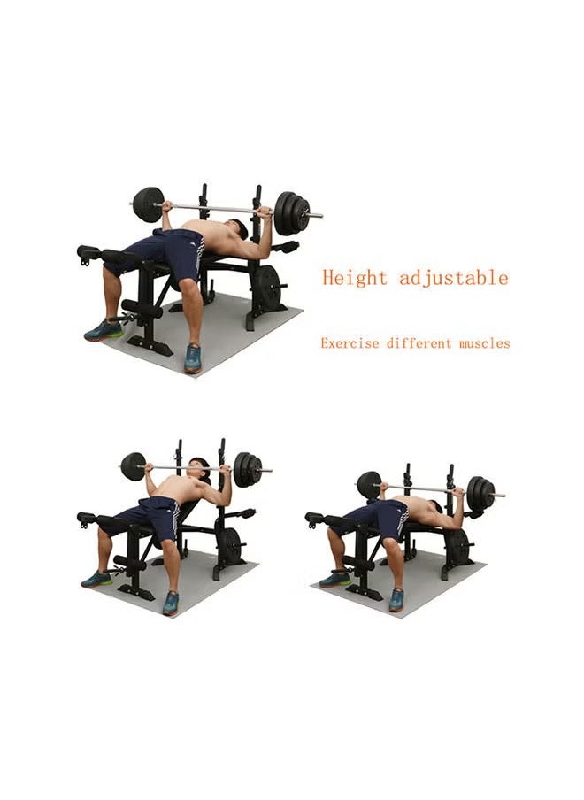 KUYING - Standard Weight Bench Workout Equipment for Home Gym Full-Body Workout, Bench Press Set Preacher Curl with Cylindricity Foam Elbow Support & Handle, Leg Developer - Image 1