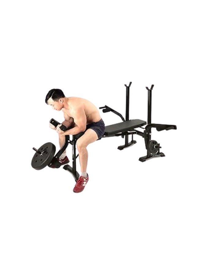 KUYING - Standard Weight Bench Workout Equipment for Home Gym Full-Body Workout, Bench Press Set Preacher Curl with Cylindricity Foam Elbow Support & Handle, Leg Developer - Image 1