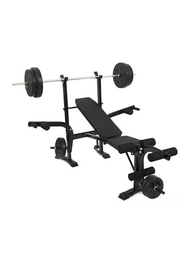 KUYING - Standard Weight Bench Workout Equipment for Home Gym Full-Body Workout, Bench Press Set Preacher Curl with Cylindricity Foam Elbow Support & Handle, Leg Developer - Image 1