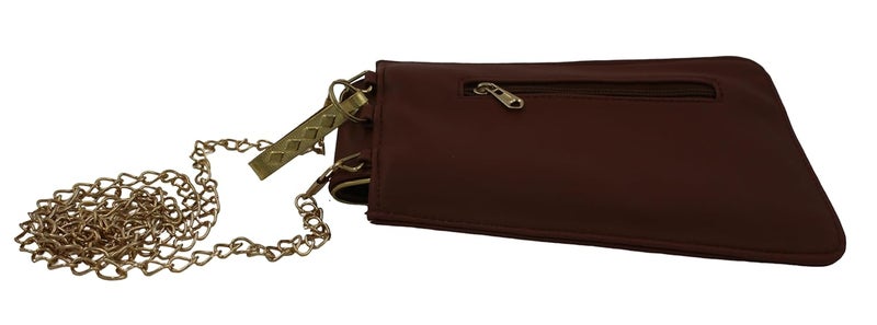 Tickles Vegan Leather Mobile Pouch with Waist Clip Saree Hook for Women & Girls (Color: Light Brown) (Suitable for Mobile Sizes: Below 6.5 Inches) - Image 5