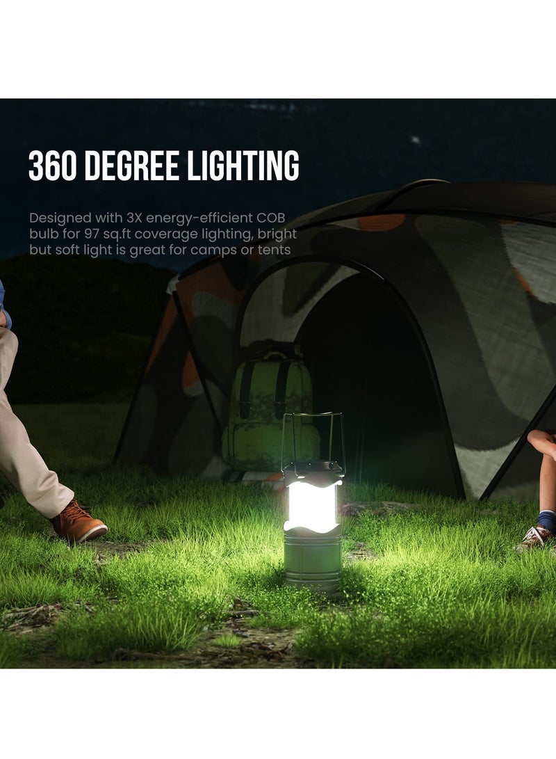 العربية: 4 مصابيح LED فضية للتخييم - إضاءة خارجية قابلة للتعديل مع خطاف | مقاومة للماء، أوضاع إضاءة متعددة - Image 3