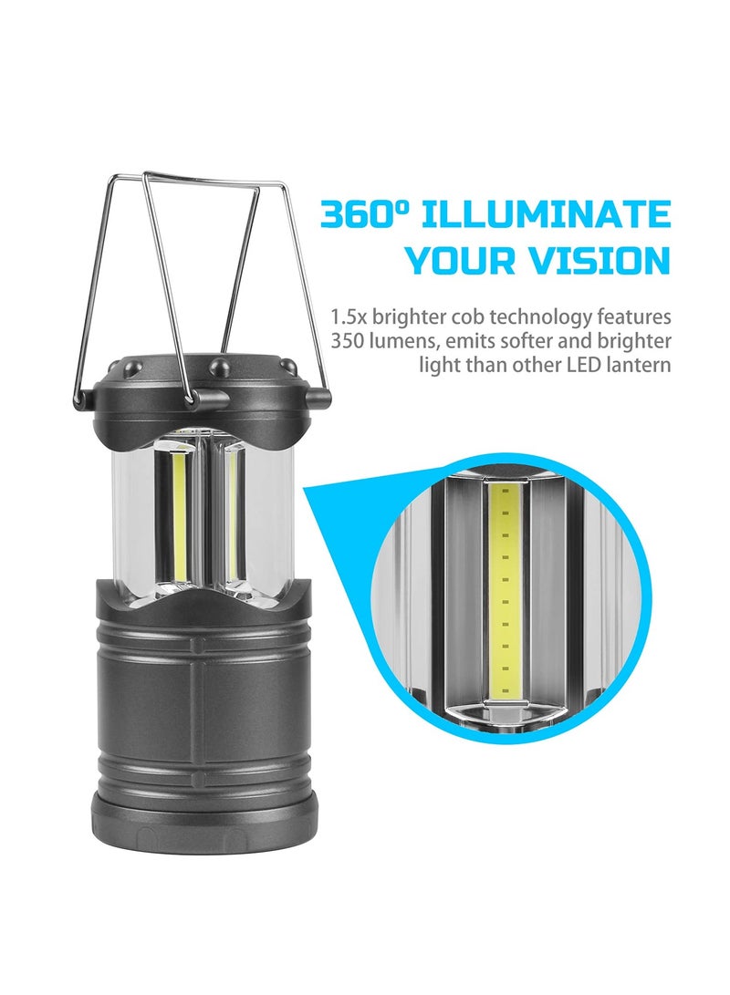 العربية: 4 مصابيح LED فضية للتخييم - إضاءة خارجية قابلة للتعديل مع خطاف | مقاومة للماء، أوضاع إضاءة متعددة - Image 5