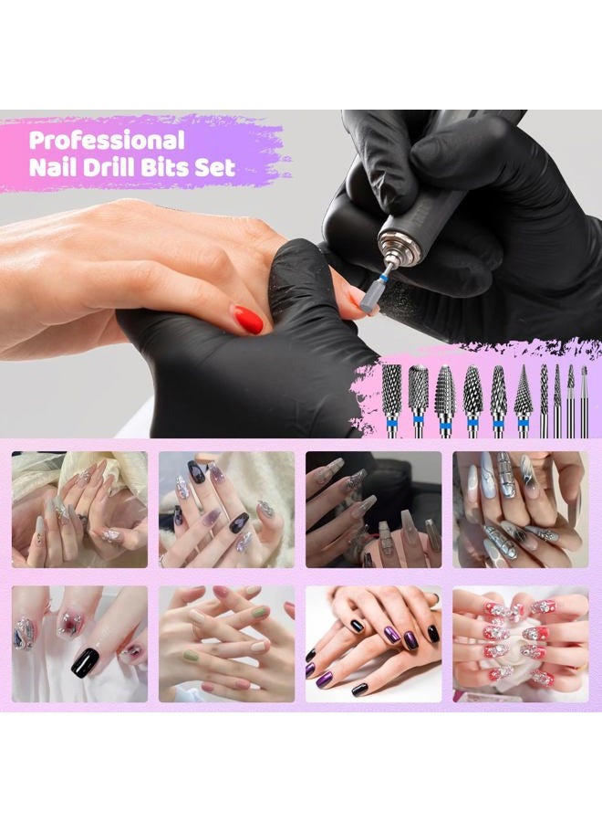 CGBE Nail Drill Bits Set: 10PCS Tungsten Carbide Nail Drill Bits for Acrylic Nails, 3/32'' Shank Professional Nail Bits for Nail Drill Cuticle Drill Bit for Home Salon Nail Enthusiasts Manicurist - Image 4