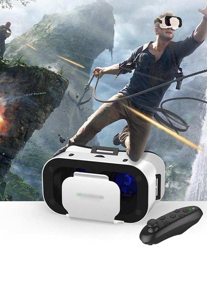 DUNISO VRSHINECONG05a Virtual Reality VR Glasses 3D Headset Viar Device Smart Helmet Lenses Goggle Compatible for Mobile Phone Cell Smartphone Headphone for Children Family Friend Gifts  - Image 1