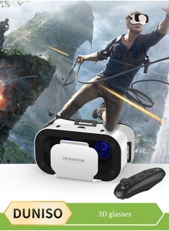 DUNISO VRSHINECONG05a Virtual Reality VR Glasses 3D Headset Viar Device Smart Helmet Lenses Goggle Compatible for Mobile Phone Cell Smartphone Headphone for Children Family Friend Gifts  - Image 1