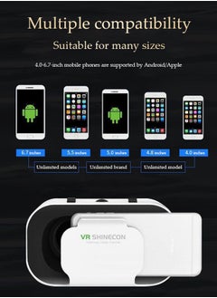 DUNISO VRSHINECONG05a Virtual Reality VR Glasses 3D Headset Viar Device Smart Helmet Lenses Goggle Compatible for Mobile Phone Cell Smartphone Headphone for Children Family Friend Gifts  - Image 4