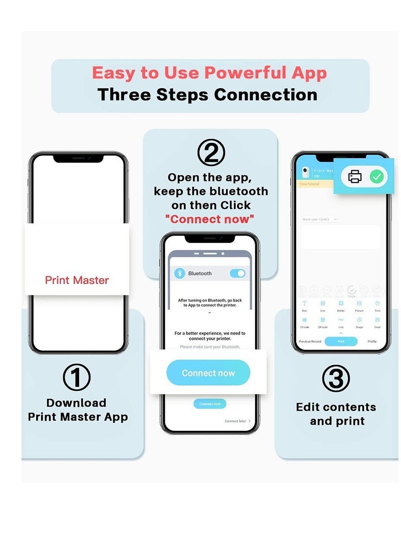 Compatible with Phomemo D30 Adhesive Nebula/Galaxy Series Pattern Paper, 3/8"*1 1/2"(12mm X 40mm), 160 Labels/Roll, For D30 Label Maker Machine, 3 Rolls - Image 4