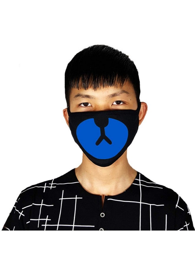 VRITRAZ Glow in the dark luminous Unisex Cotton Blend Anti Dust, Pollution Face Mouth Mask Black for Man Woman Bear - Image 3
