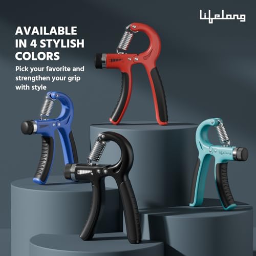 Lifelong Polypropylene Hand Grippe for Men & Women-Adjustable Resistance 5-60kg -Forearm Strengthener-Physiotherapy Equipment for Hand-Forearm Gripper-Gym Accessories for Finger Exercise(Blue) - Image 3